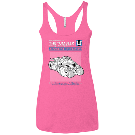 T-Shirts Vintage Pink / X-Small TUMBLER SERVICE AND REPAIR MANUAL Women's Triblend Racerback Tank