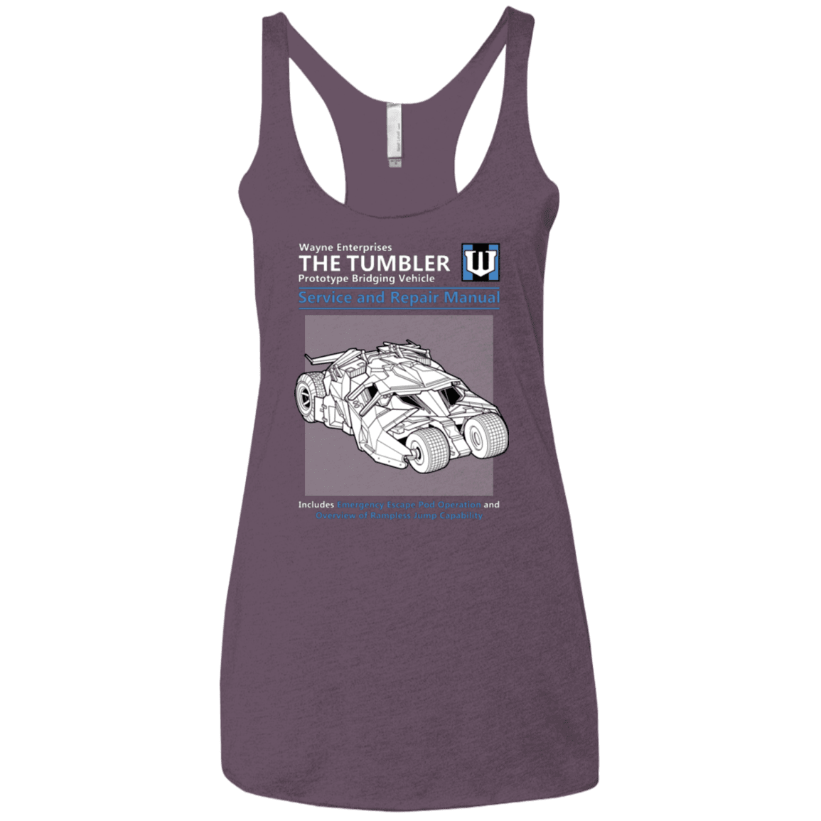 T-Shirts Vintage Purple / X-Small TUMBLER SERVICE AND REPAIR MANUAL Women's Triblend Racerback Tank