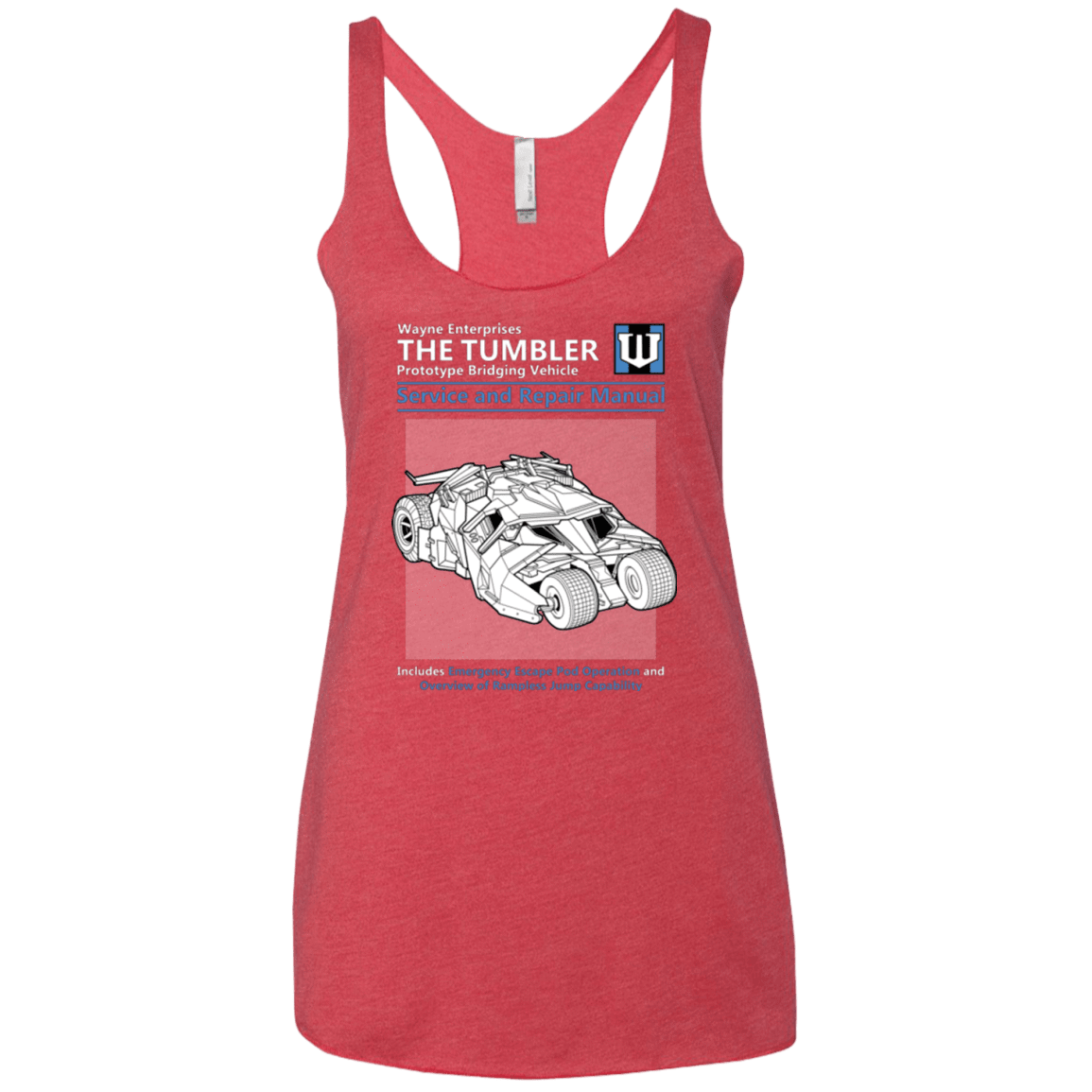 T-Shirts Vintage Red / X-Small TUMBLER SERVICE AND REPAIR MANUAL Women's Triblend Racerback Tank