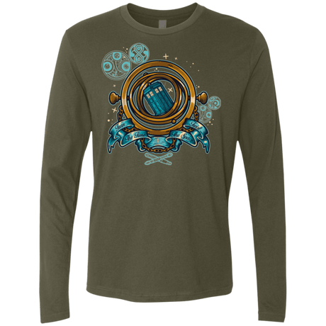 T-Shirts Military Green / Small TURN THE TIME TWIST THE SPACE Men's Premium Long Sleeve