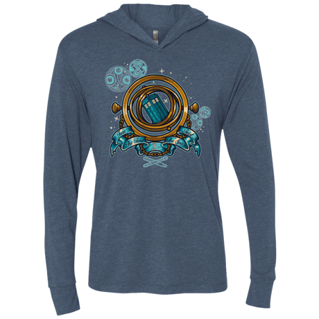 T-Shirts Indigo / X-Small TURN THE TIME TWIST THE SPACE Triblend Long Sleeve Hoodie Tee
