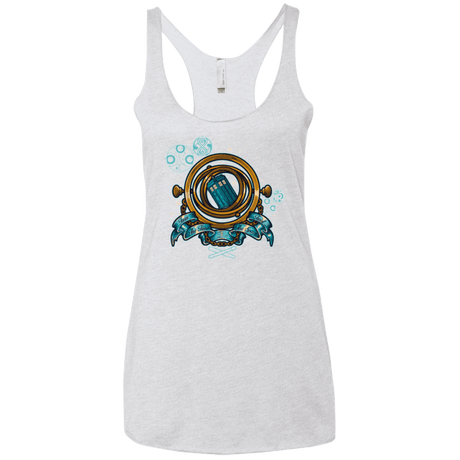T-Shirts Heather White / X-Small TURN THE TIME TWIST THE SPACE Women's Triblend Racerback Tank