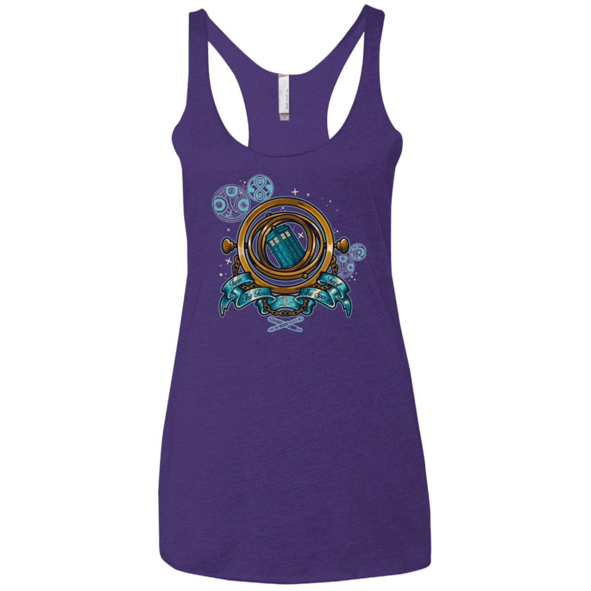 T-Shirts Purple / X-Small TURN THE TIME TWIST THE SPACE Women's Triblend Racerback Tank
