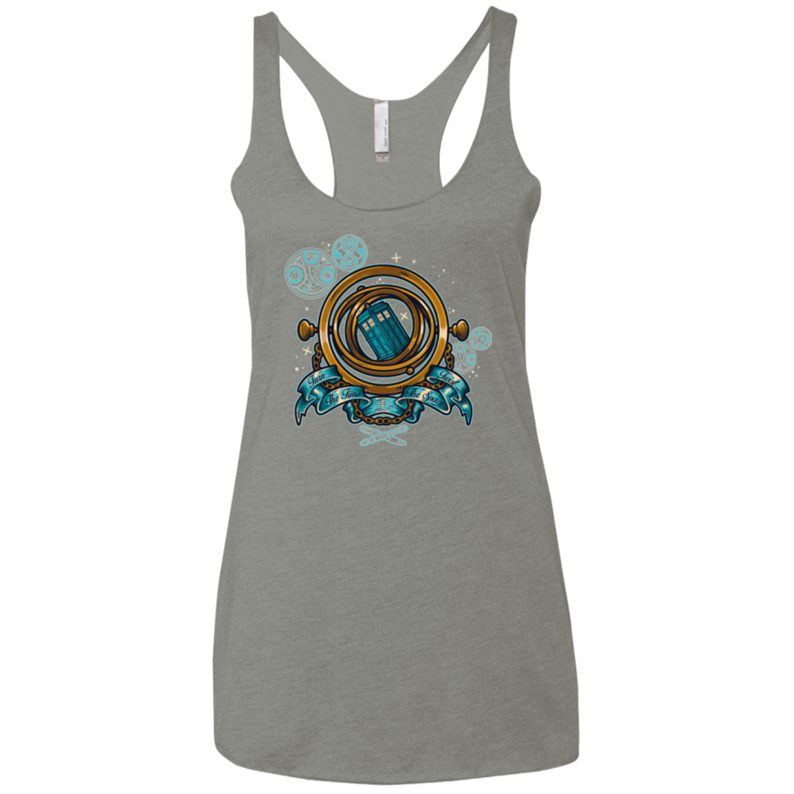 T-Shirts Venetian Grey / X-Small TURN THE TIME TWIST THE SPACE Women's Triblend Racerback Tank