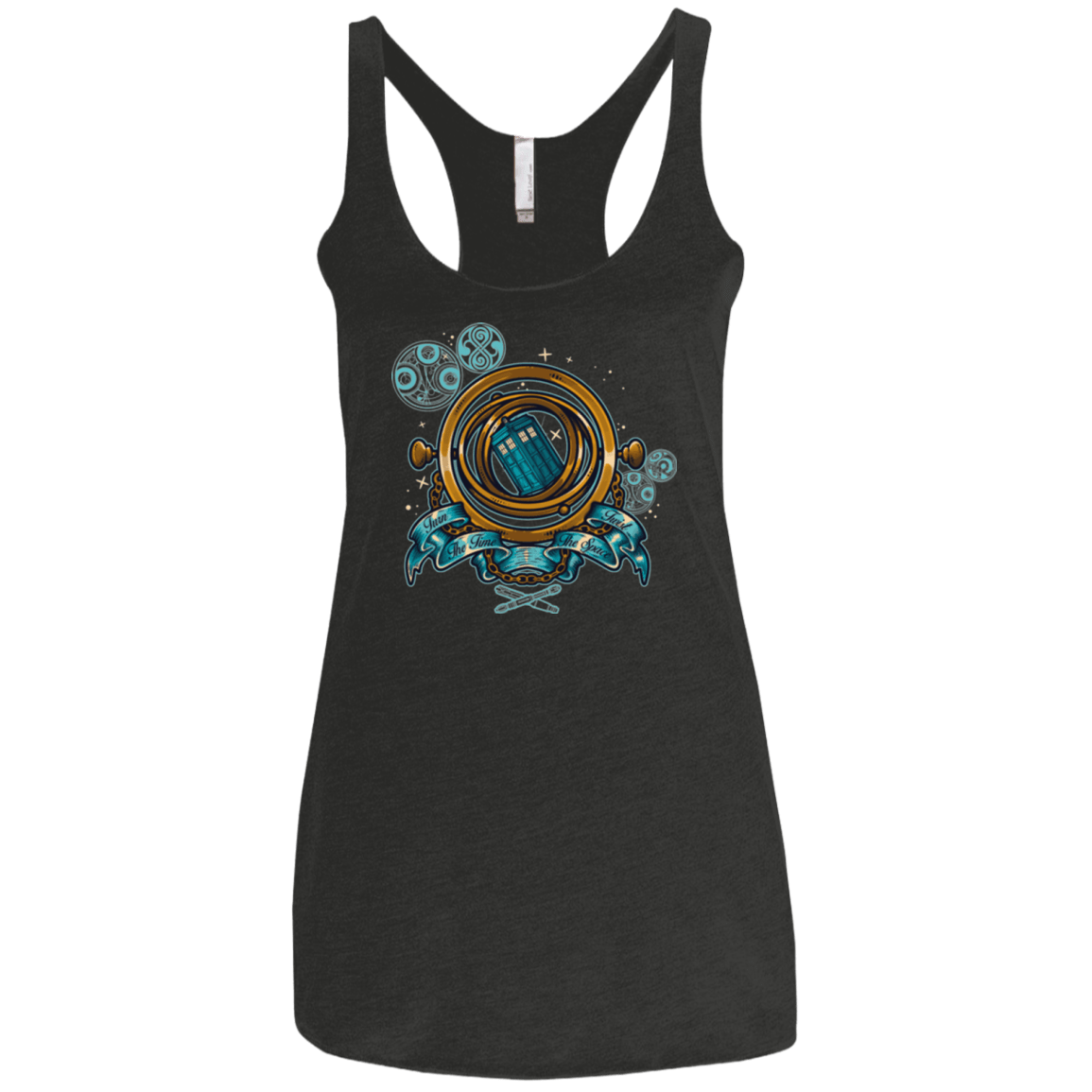 T-Shirts Vintage Black / X-Small TURN THE TIME TWIST THE SPACE Women's Triblend Racerback Tank