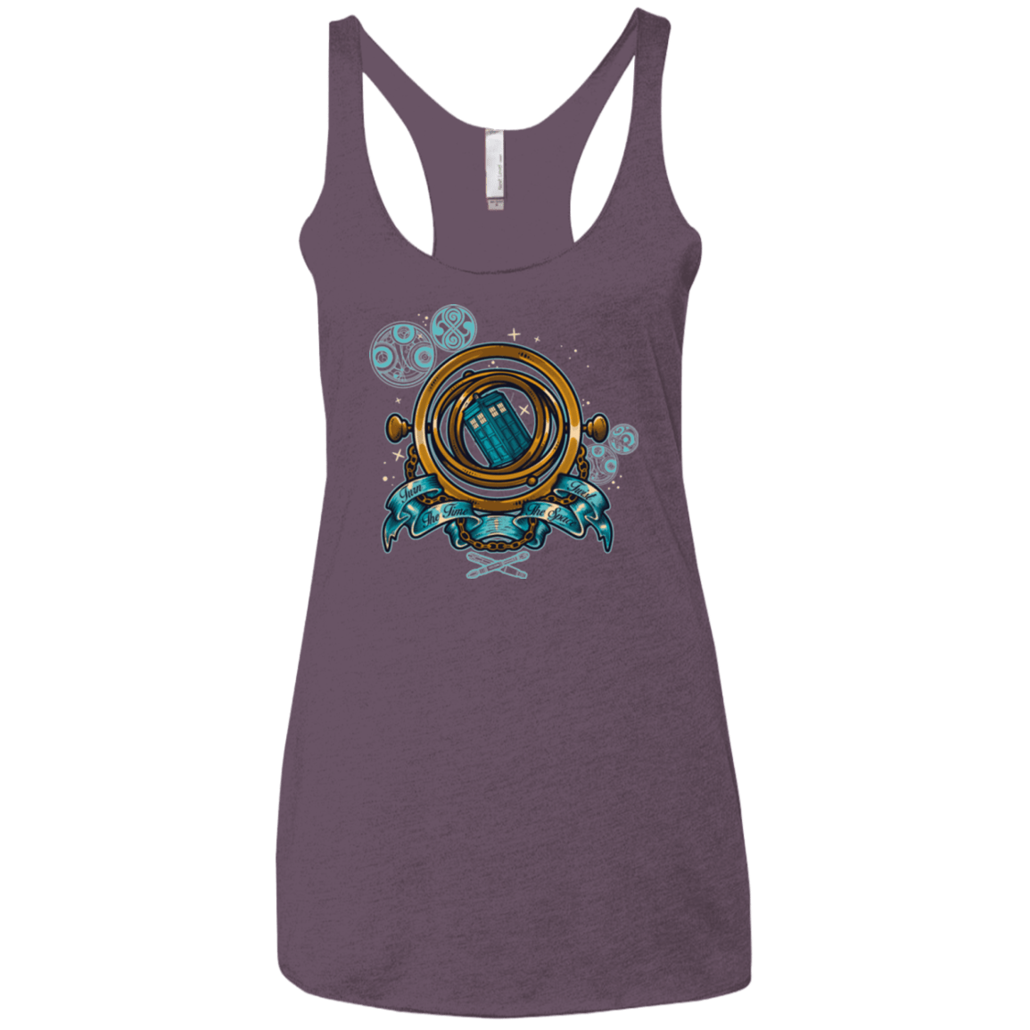 T-Shirts Vintage Purple / X-Small TURN THE TIME TWIST THE SPACE Women's Triblend Racerback Tank