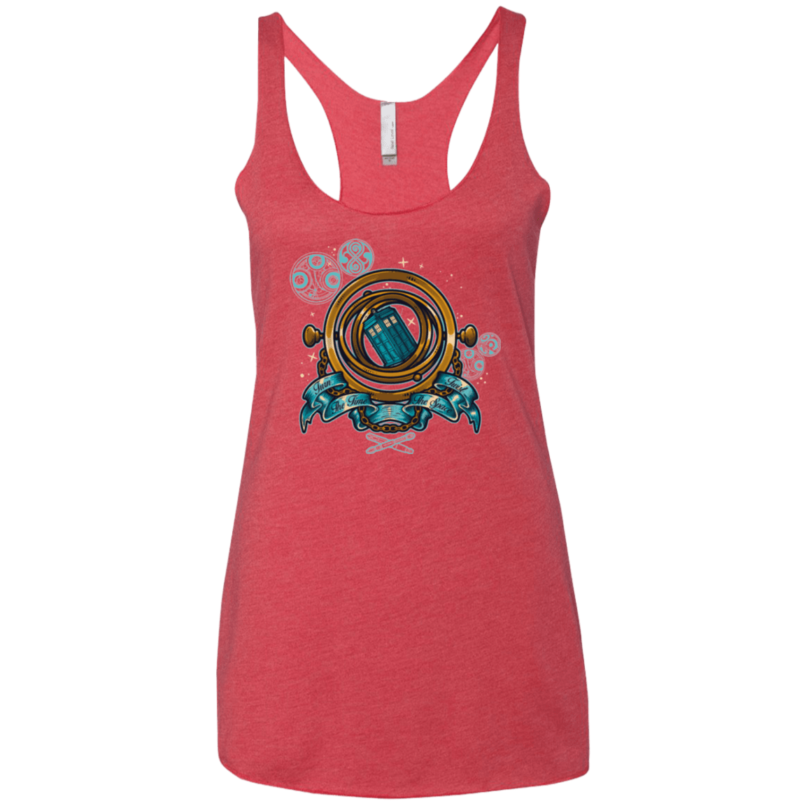 T-Shirts Vintage Red / X-Small TURN THE TIME TWIST THE SPACE Women's Triblend Racerback Tank