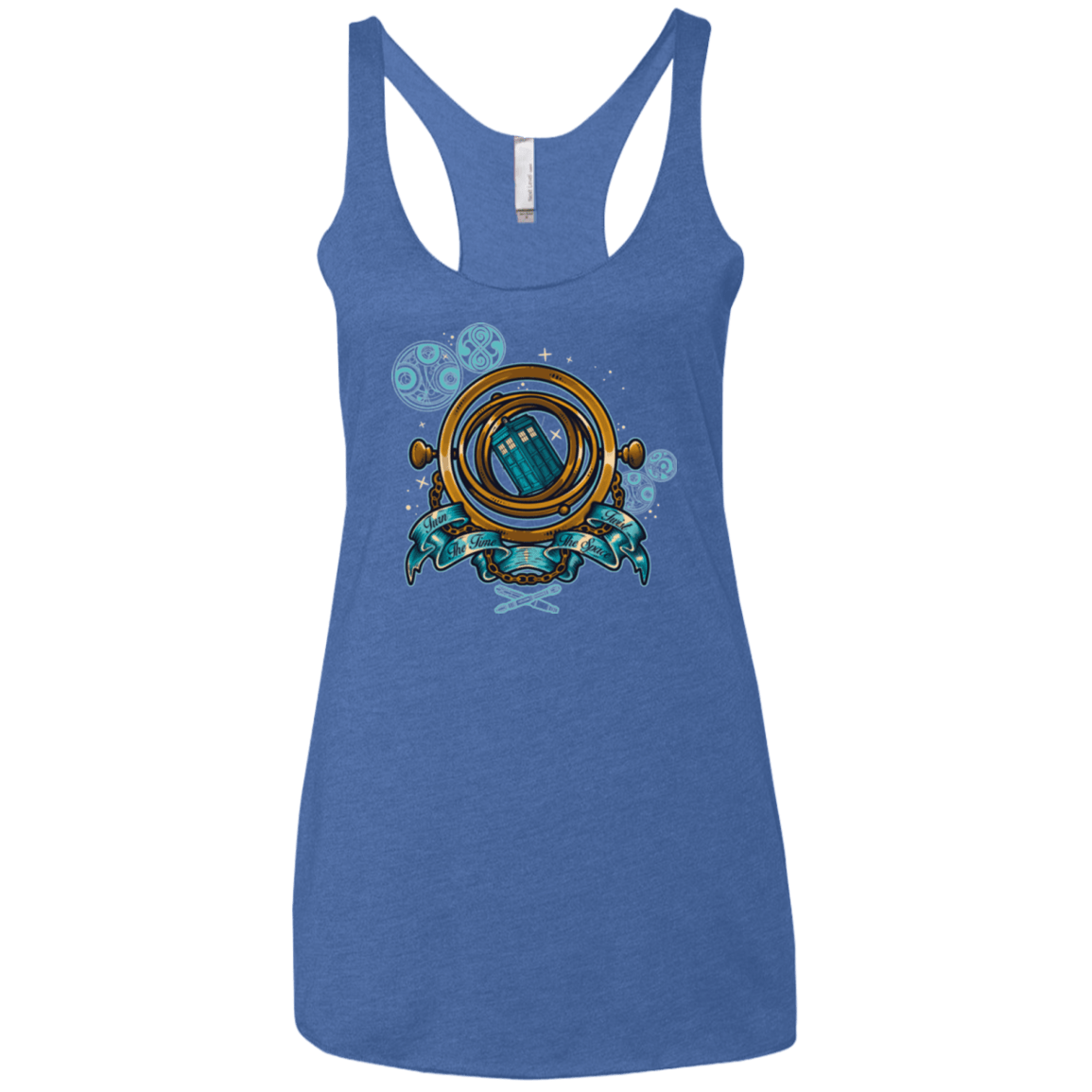 T-Shirts Vintage Royal / X-Small TURN THE TIME TWIST THE SPACE Women's Triblend Racerback Tank