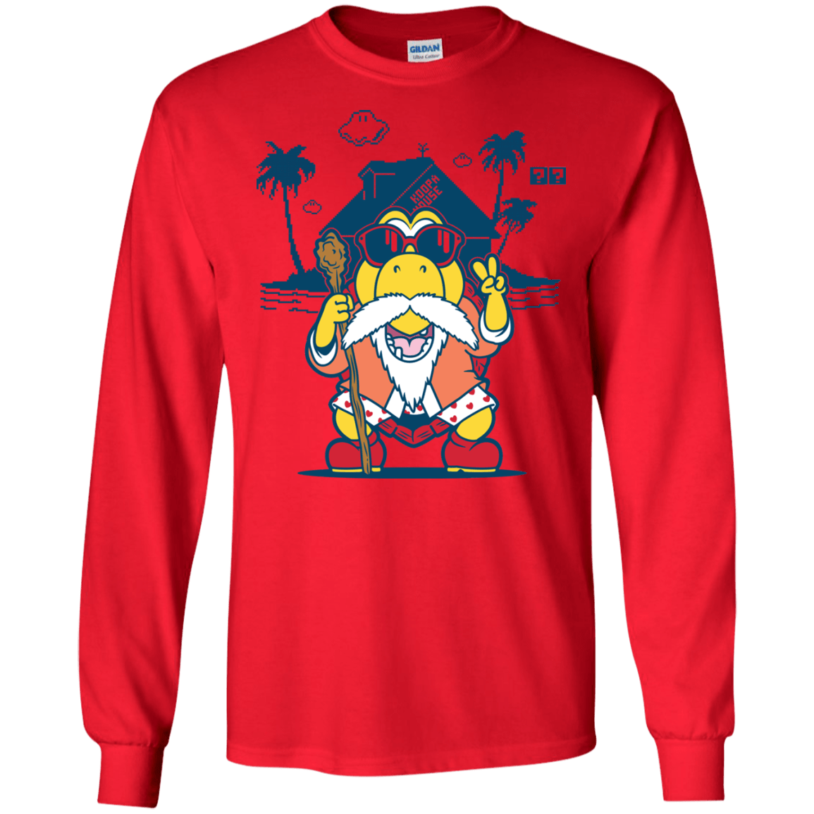 T-Shirts Red / S TURTLE HERMIT Men's Long Sleeve T-Shirt