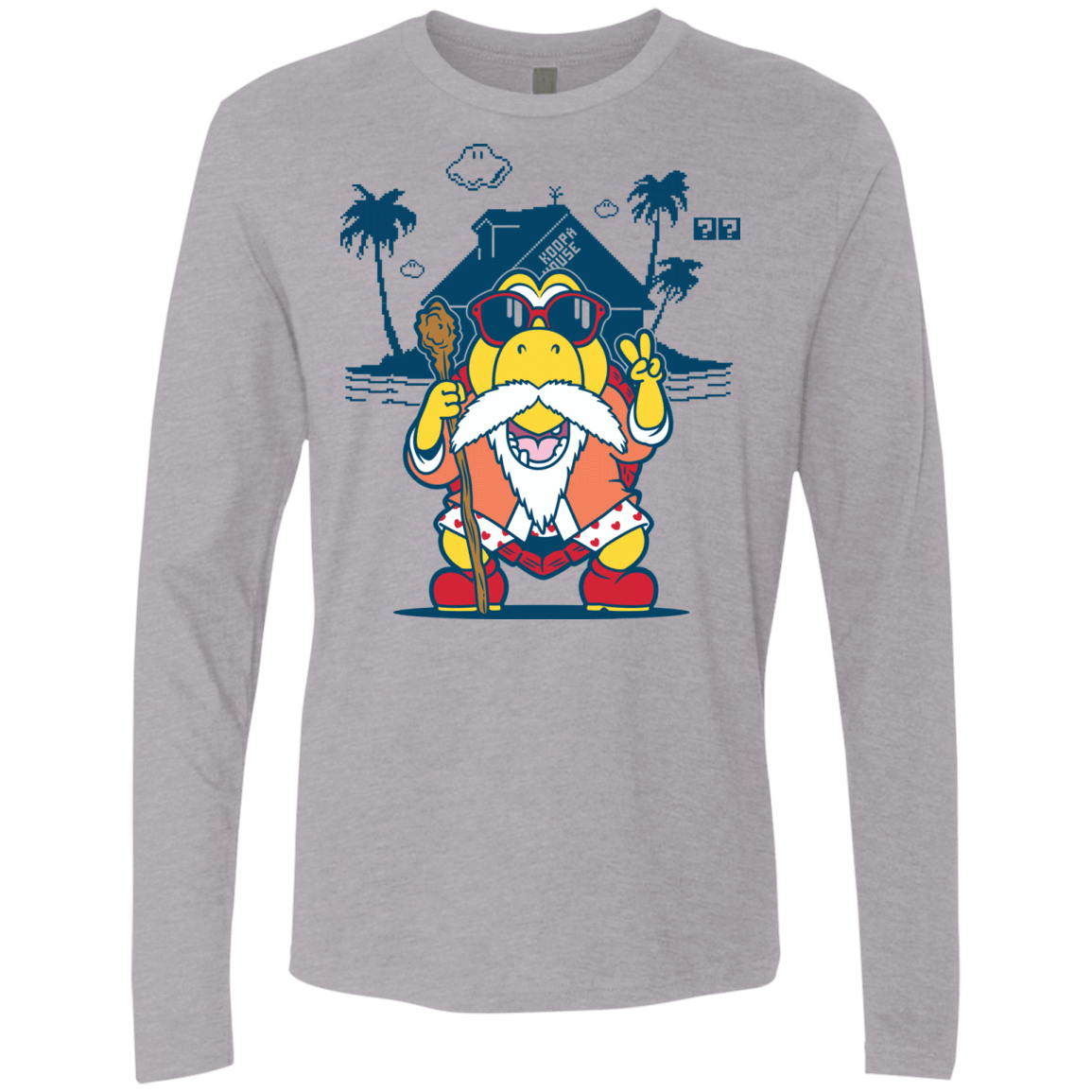 T-Shirts Heather Grey / S TURTLE HERMIT Men's Premium Long Sleeve