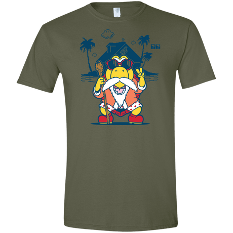 T-Shirts Military Green / S TURTLE HERMIT Men's Semi-Fitted Softstyle