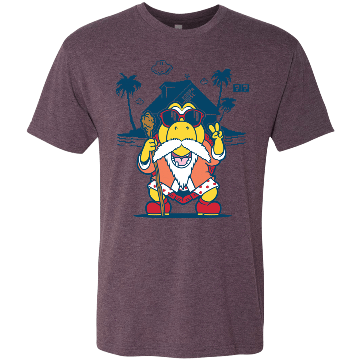 T-Shirts Vintage Purple / S TURTLE HERMIT Men's Triblend T-Shirt