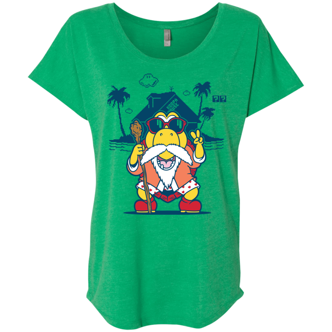 TURTLE HERMIT Triblend Dolman Sleeve