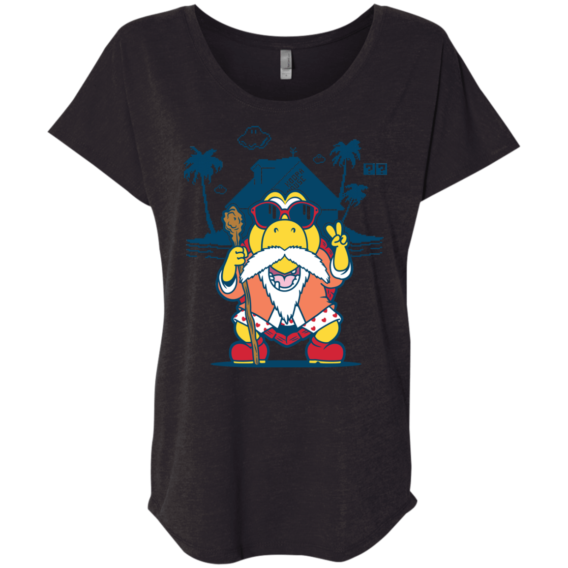 TURTLE HERMIT Triblend Dolman Sleeve