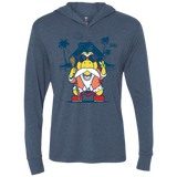 TURTLE HERMIT Triblend Long Sleeve Hoodie Tee