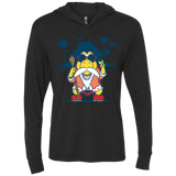 TURTLE HERMIT Triblend Long Sleeve Hoodie Tee