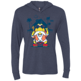 TURTLE HERMIT Triblend Long Sleeve Hoodie Tee