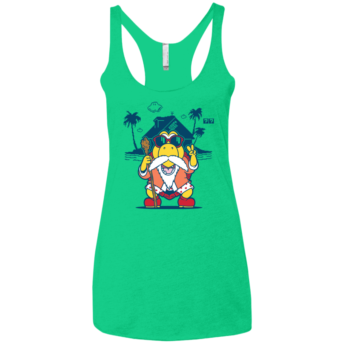 TURTLE HERMIT Women's Triblend Racerback Tank