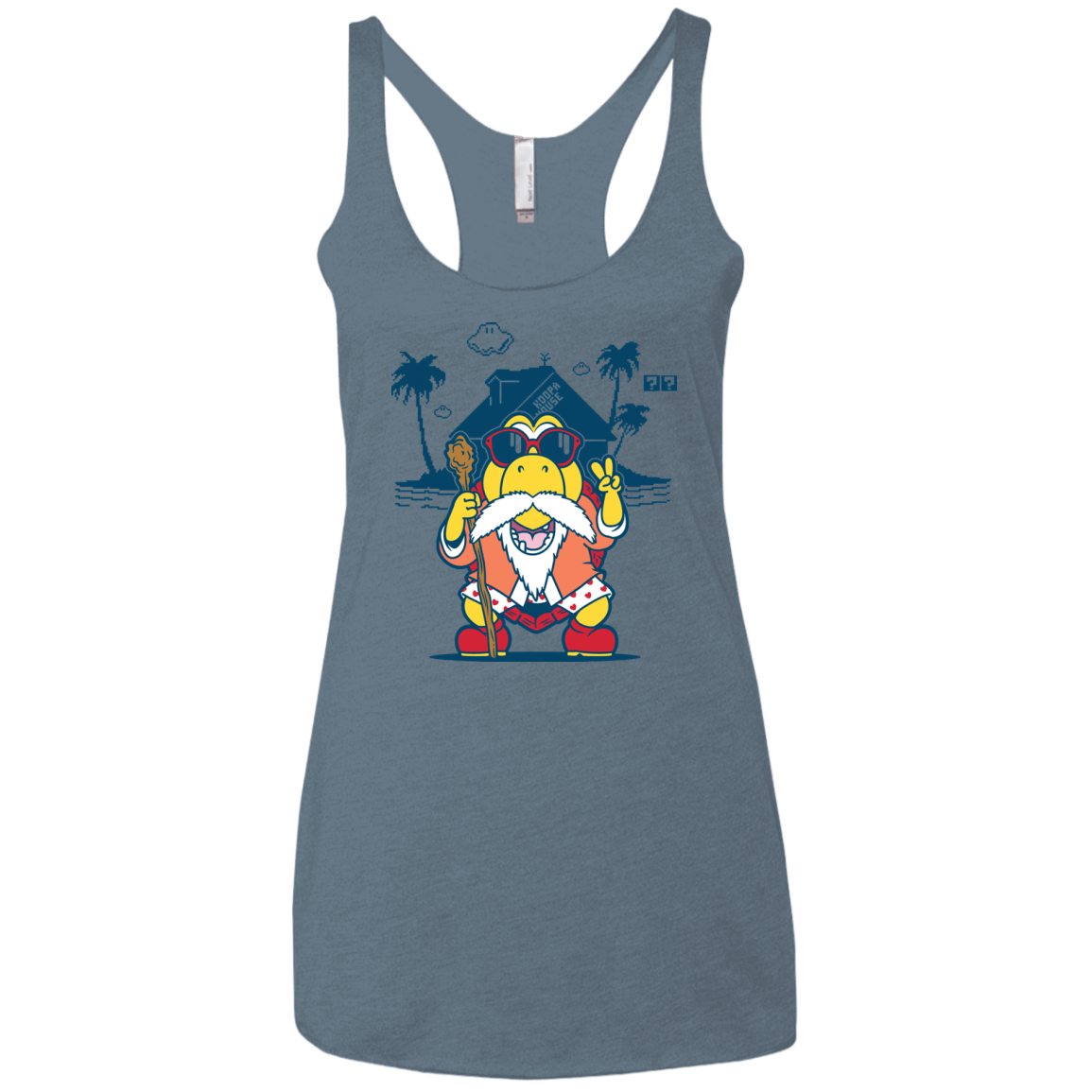 TURTLE HERMIT Women's Triblend Racerback Tank