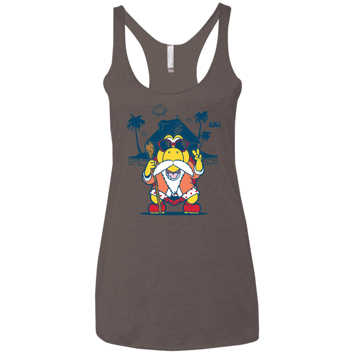 TURTLE HERMIT Women's Triblend Racerback Tank