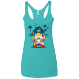 TURTLE HERMIT Women's Triblend Racerback Tank