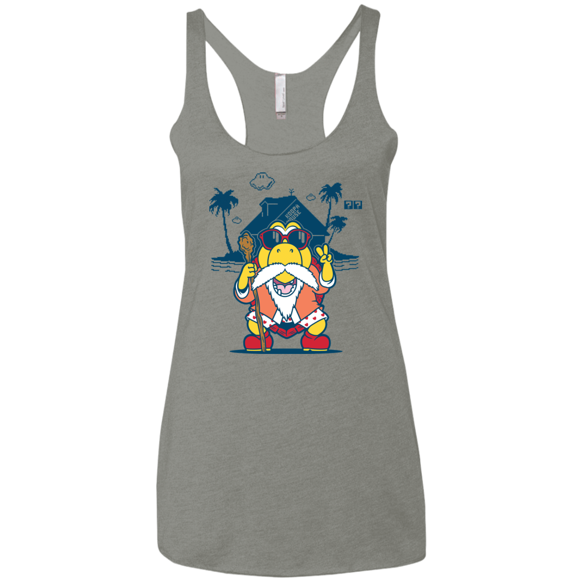 TURTLE HERMIT Women's Triblend Racerback Tank