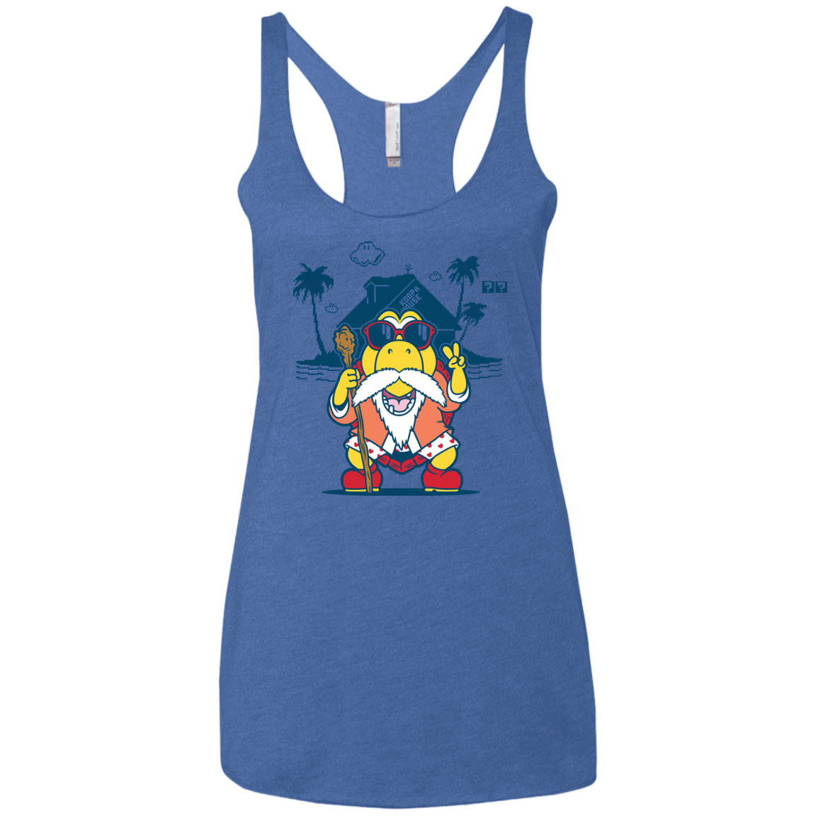 TURTLE HERMIT Women's Triblend Racerback Tank