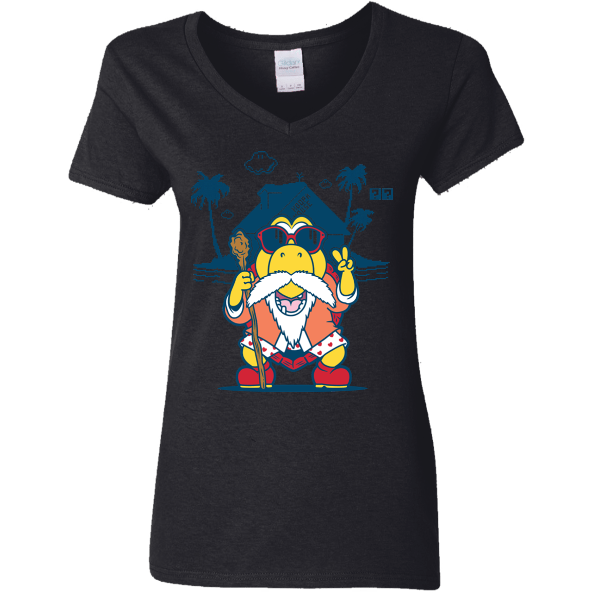 TURTLE HERMIT Women's V-Neck T-Shirt