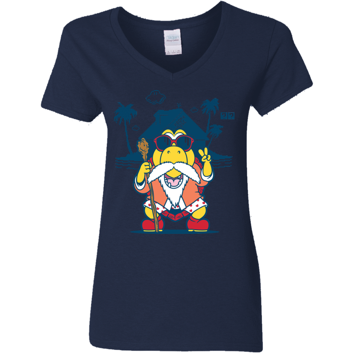 T-Shirts Navy / S TURTLE HERMIT Women's V-Neck T-Shirt