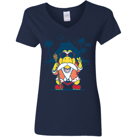 T-Shirts Navy / S TURTLE HERMIT Women's V-Neck T-Shirt