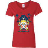 T-Shirts Red / S TURTLE HERMIT Women's V-Neck T-Shirt