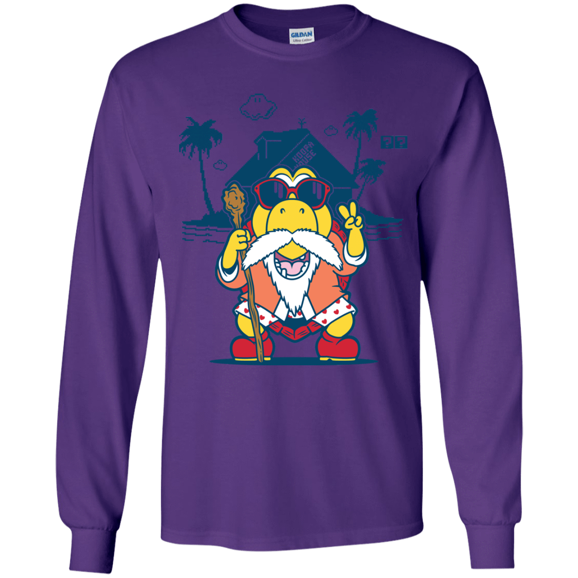 T-Shirts Purple / YS TURTLE HERMIT Youth Long Sleeve T-Shirt