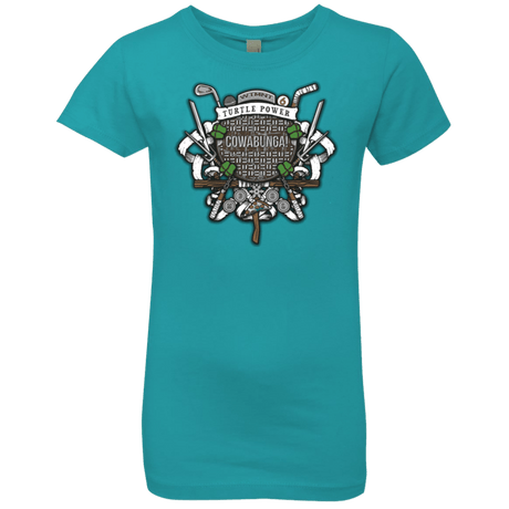 T-Shirts Tahiti Blue / YXS Turtle Power! Girls Premium T-Shirt