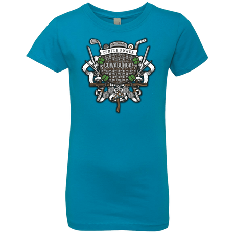 T-Shirts Turquoise / YXS Turtle Power! Girls Premium T-Shirt
