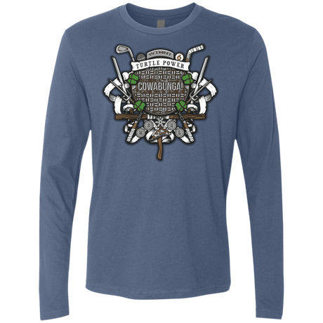 T-Shirts Indigo / Small Turtle Power! Men's Premium Long Sleeve