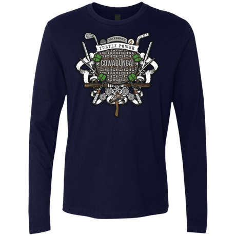T-Shirts Midnight Navy / Small Turtle Power! Men's Premium Long Sleeve