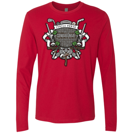 T-Shirts Red / Small Turtle Power! Men's Premium Long Sleeve