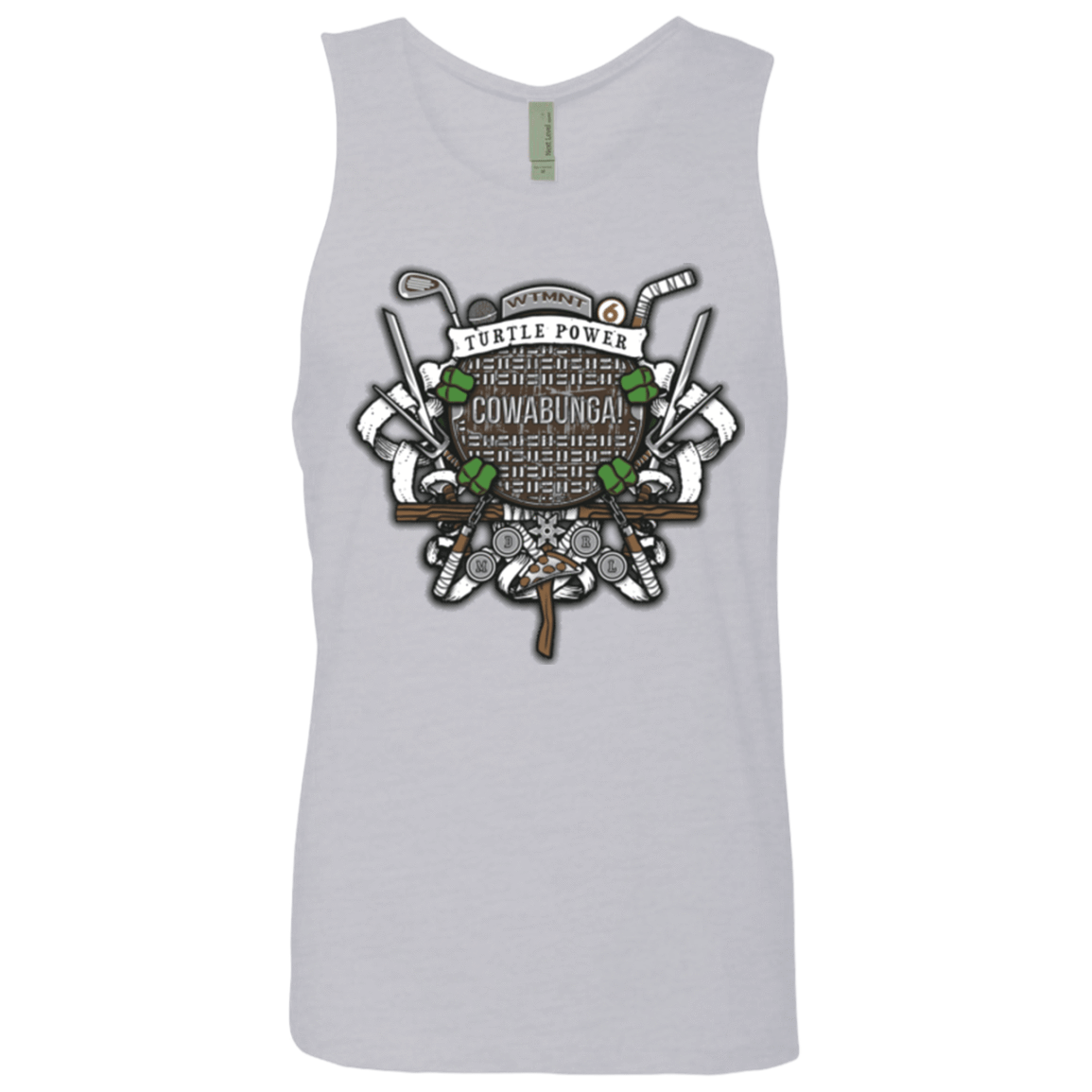 T-Shirts Heather Grey / Small Turtle Power! Men's Premium Tank Top