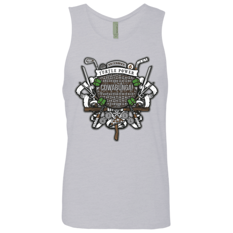 T-Shirts Heather Grey / Small Turtle Power! Men's Premium Tank Top