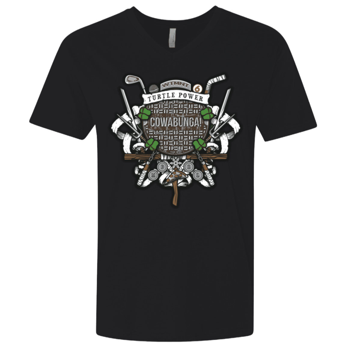 T-Shirts Black / X-Small Turtle Power! Men's Premium V-Neck