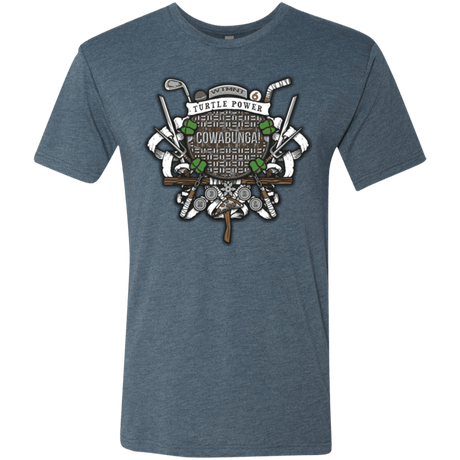 T-Shirts Indigo / Small Turtle Power! Men's Triblend T-Shirt