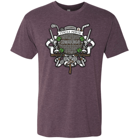 T-Shirts Vintage Purple / Small Turtle Power! Men's Triblend T-Shirt