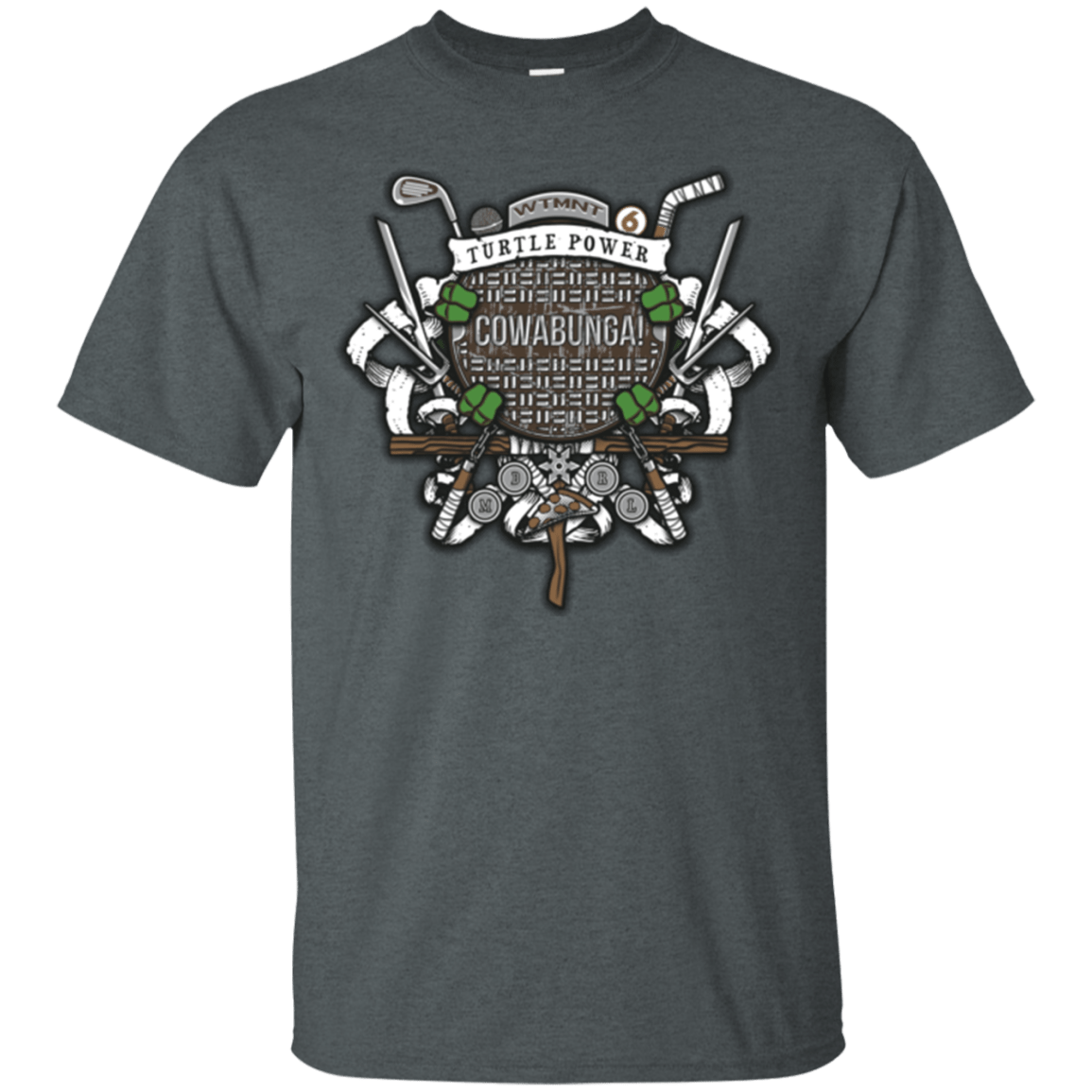 T-Shirts Dark Heather / Small Turtle Power! T-Shirt