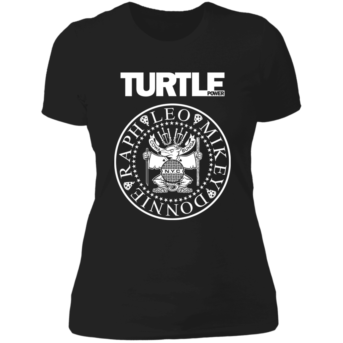 T-Shirts Black / X-Small Turtle Power Women's Premium T-Shirt