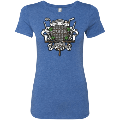 T-Shirts Vintage Royal / Small Turtle Power! Women's Triblend T-Shirt