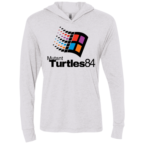 T-Shirts Heather White / X-Small Turtles 84 Triblend Long Sleeve Hoodie Tee
