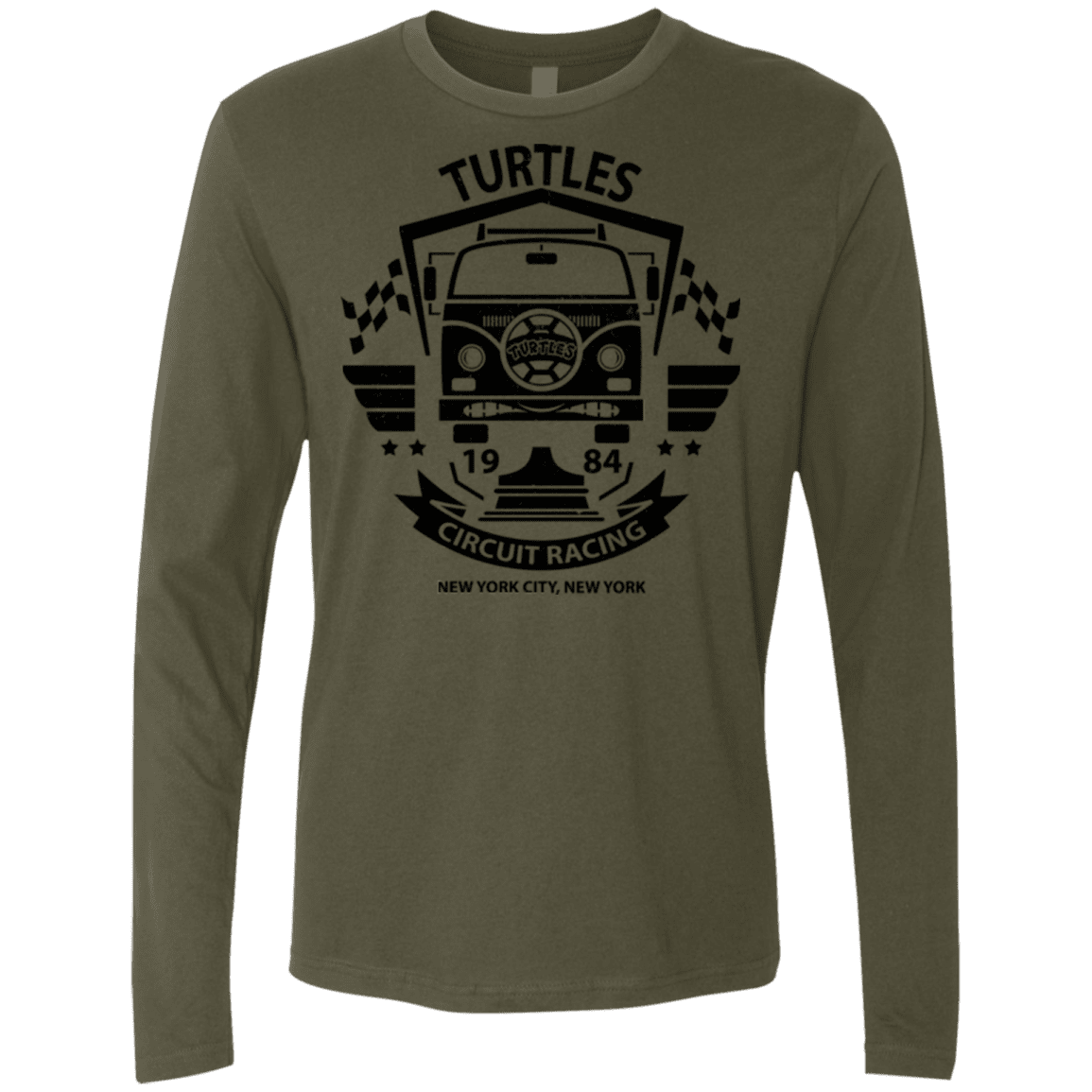 T-Shirts Military Green / Small Turtles Circuit Men's Premium Long Sleeve