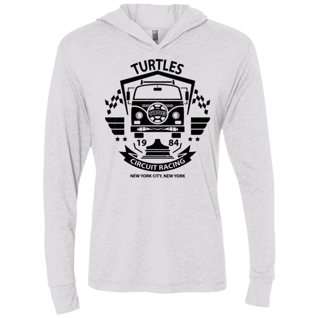 T-Shirts Heather White / X-Small Turtles Circuit Triblend Long Sleeve Hoodie Tee