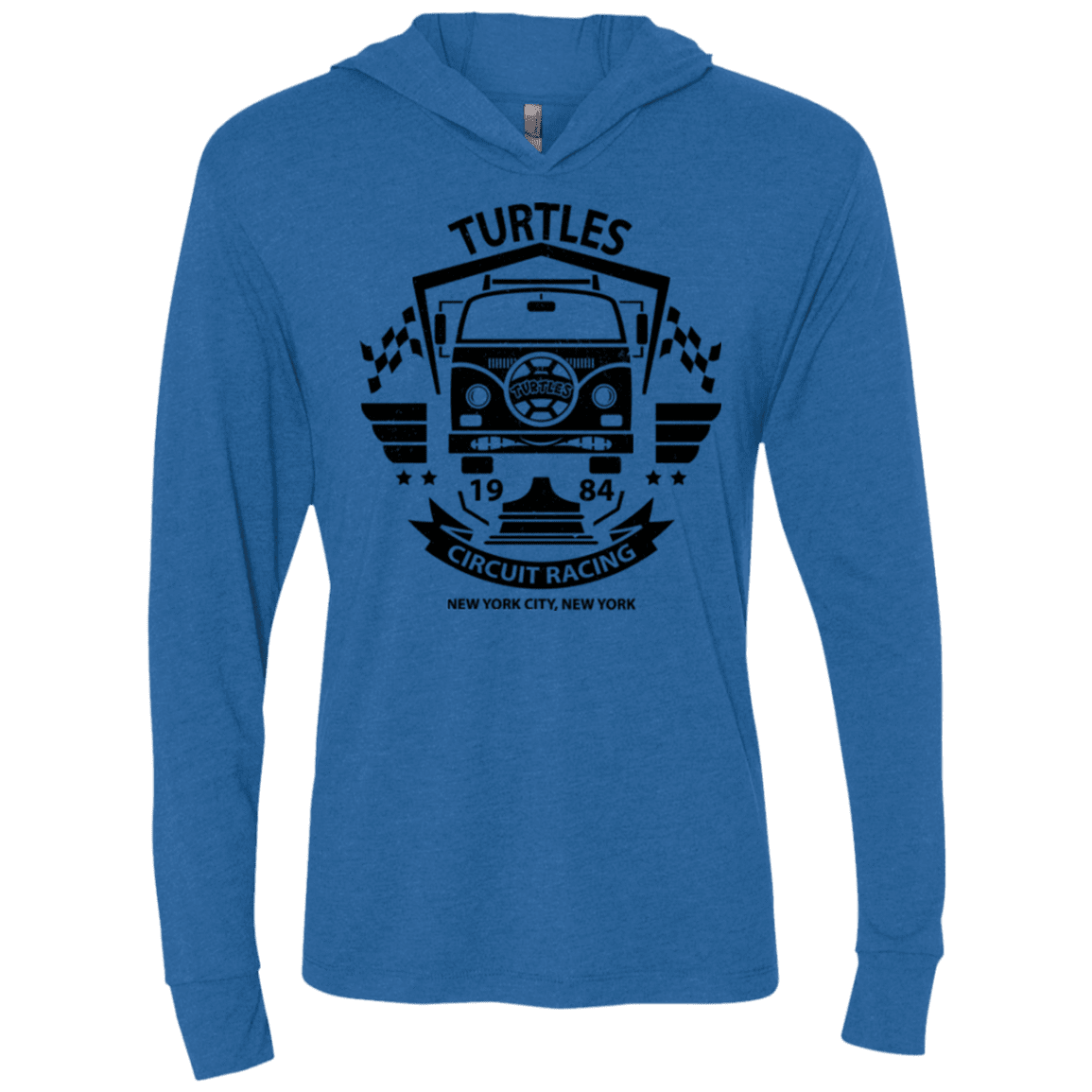 T-Shirts Vintage Royal / X-Small Turtles Circuit Triblend Long Sleeve Hoodie Tee