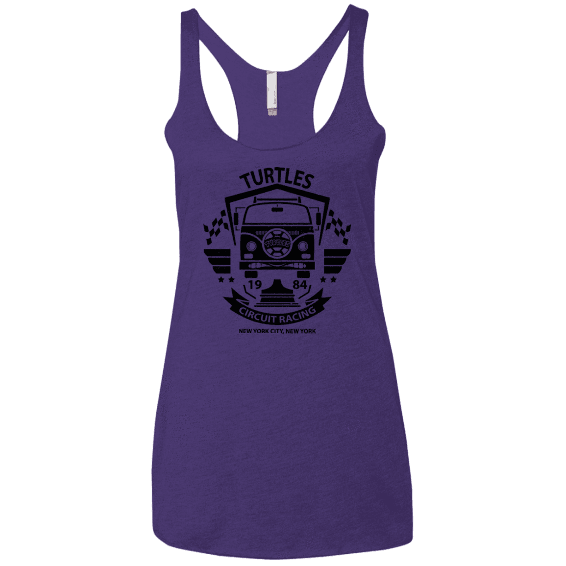 T-Shirts Purple / X-Small Turtles Circuit Women's Triblend Racerback Tank